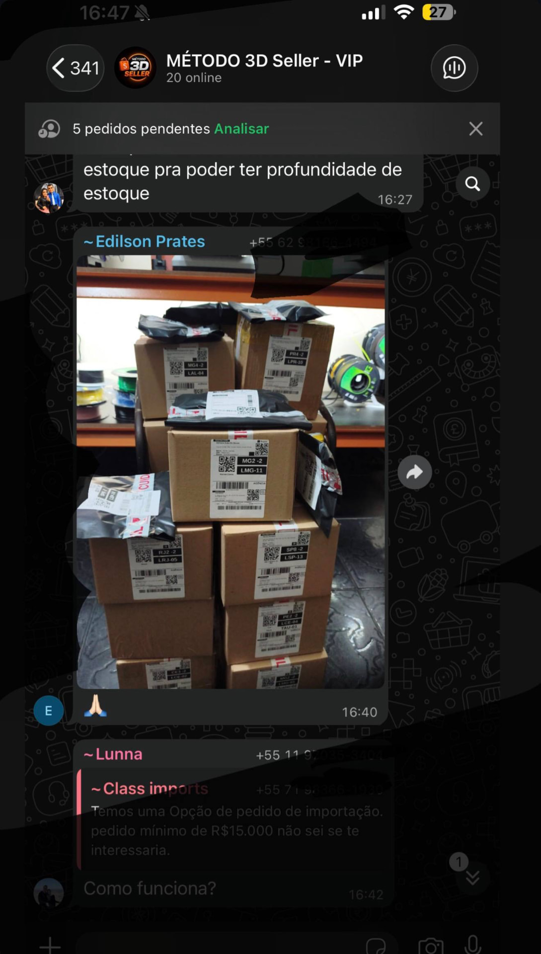 Feedback real de aluno do Método 3D Seller — FEEDBACK_09